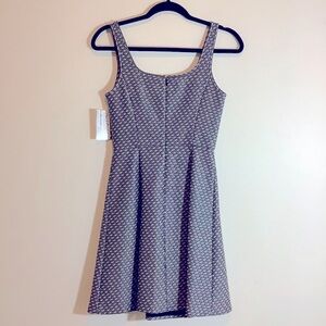 Theory designer gray & white stripe dot print dress size 0